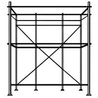 frame scaffolding for construction, illustration line art vector