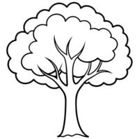 a nice tree, illustration line art vector