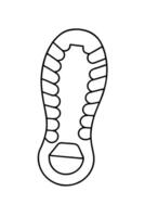 boot print, illustration line art vector