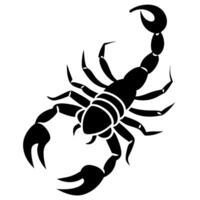 a good looking scorpion silhouette style with white background, illustration line vector