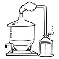 brewing, illustration line art vector
