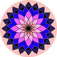 digital illustration featuring a symmetrical, multi-layered mandala design the mandala is composed vector