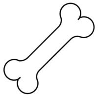 dog bone, illustration line art vector