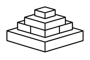 building blocks or a foundationbase symbol, representing strength and stability, vector