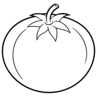 a coloring page of an food vinetomato with no color just black lines, illustration line art vector
