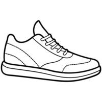 sneaker, illustration line art vector
