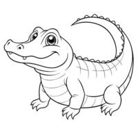 aligator, illustration line art vector