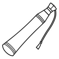 quiver on a white background, illustration line art vector