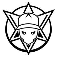 logotipo para marca de ropa estilo grafitti, illustration line art vector