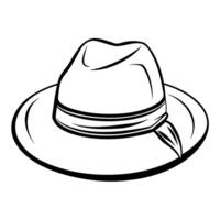 hat, illustration line art vector