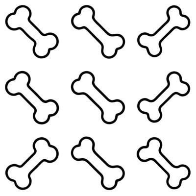 dog bone set 20 pic, illustration line art