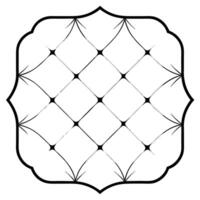 a beautiful tufted pattern for logo across the square, with an open space in the center, vector