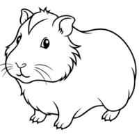 guinea pig, illustration line art vector