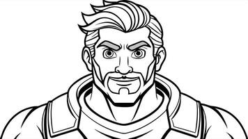 a game character for animation, illustration line art vector
