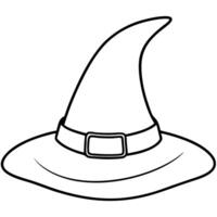 witch hat , illustration line art vector