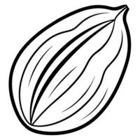 3d rendering of dynamic cacao with silhouette beautiful line art, illustration line art vector