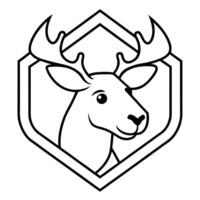 a logo for mouse and moose, illustration line art vector