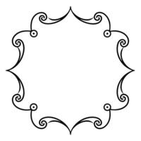 a set of vintage frame design elements corner , illustration line art vector