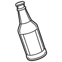 bottle beer, illustration line art vector