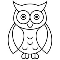 a set of 16 outline owl icons isolated on a white background, illustration line art vector