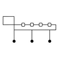 project timeline, illustration line art vector