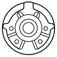 a minimal car spare part, illustration line art vector