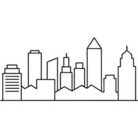 i want a simple skyline of raleigh nc i want it to be a narrow field, illustration line art vector