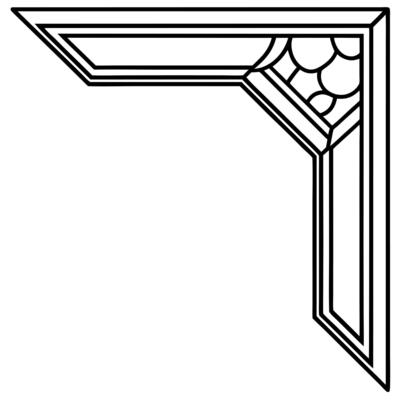 corner design, illustration line art