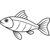a coloring page of an wagtail sea bass with no color just black lines, illustration line art vector