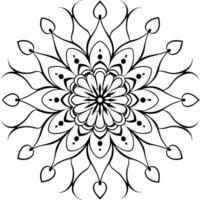 abstract mandala a mandala with abstract shapes and swirls, focusing on fluidity and movement, vector