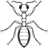 flat design of ant for vectorno gradient color edge must be sharp simple silhouette, vector
