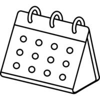 calendar, illustration line art vector