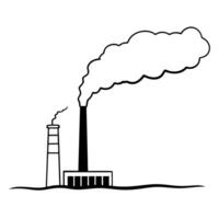 pollution, illustration line art vector