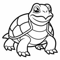 old school graffiti turtle, illustration line art vector