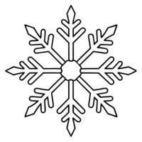 bold and easy, coloring pages, a big snowflake falling gently, illustration line art vector