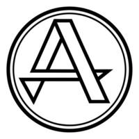 disguise the letter a as a sign associated with business and strategies, illustration line vector