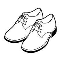 mules shoes, illustration line art vector