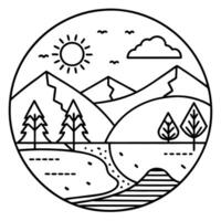 use the same colors to the previous picture but make it nature friendly, illustration line vector