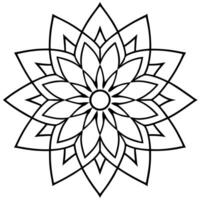 mandala-like circular patterns, illustration line art vector