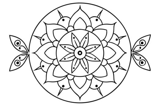 a mandala with animal motifs, such as birds, fish, and butterflies, arranged in a circular pattern, vector