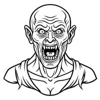 dread unleashed scary zombie horror concept on transparent background -, illustration vector