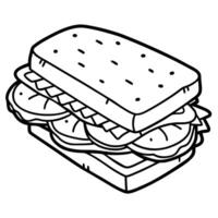 a delicious grilled sandwich layered with ham, cheese, and pickles, perfect for a hearty meal or vector
