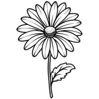 A flower is shown in black and white on a white background vector