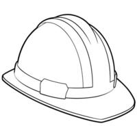 A hard hat is shown in this coloring page vector