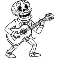 Day of the dead coloring pages vector