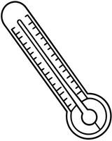a thermometer, illustration line art vector