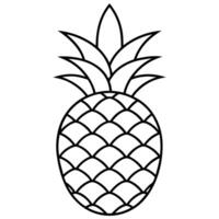 ananas pineapple, illustration line art vector