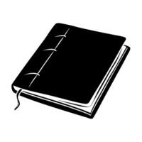 Black notebook icon illustration vector
