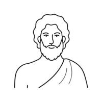 A man with a beard and a beard in a robe vector