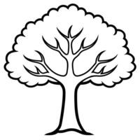 Free printable tree coloring pages vector